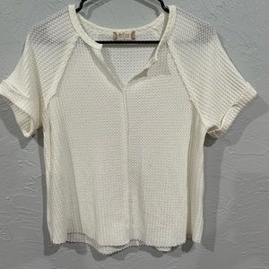 Altar’d state sheer like waffle knit top